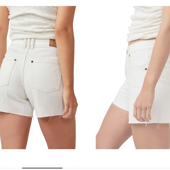 ✅✅🌷Free People “ We the Free” Ivy Mid Rise Short 31 Crystal Clear - Picture 4 of 11